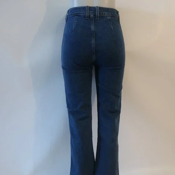 NWT Women Doen (Item- 37) Blue Rousseau Wash High-Rise Button-Fly Nikita Jean 27 - Picture 10 of 13